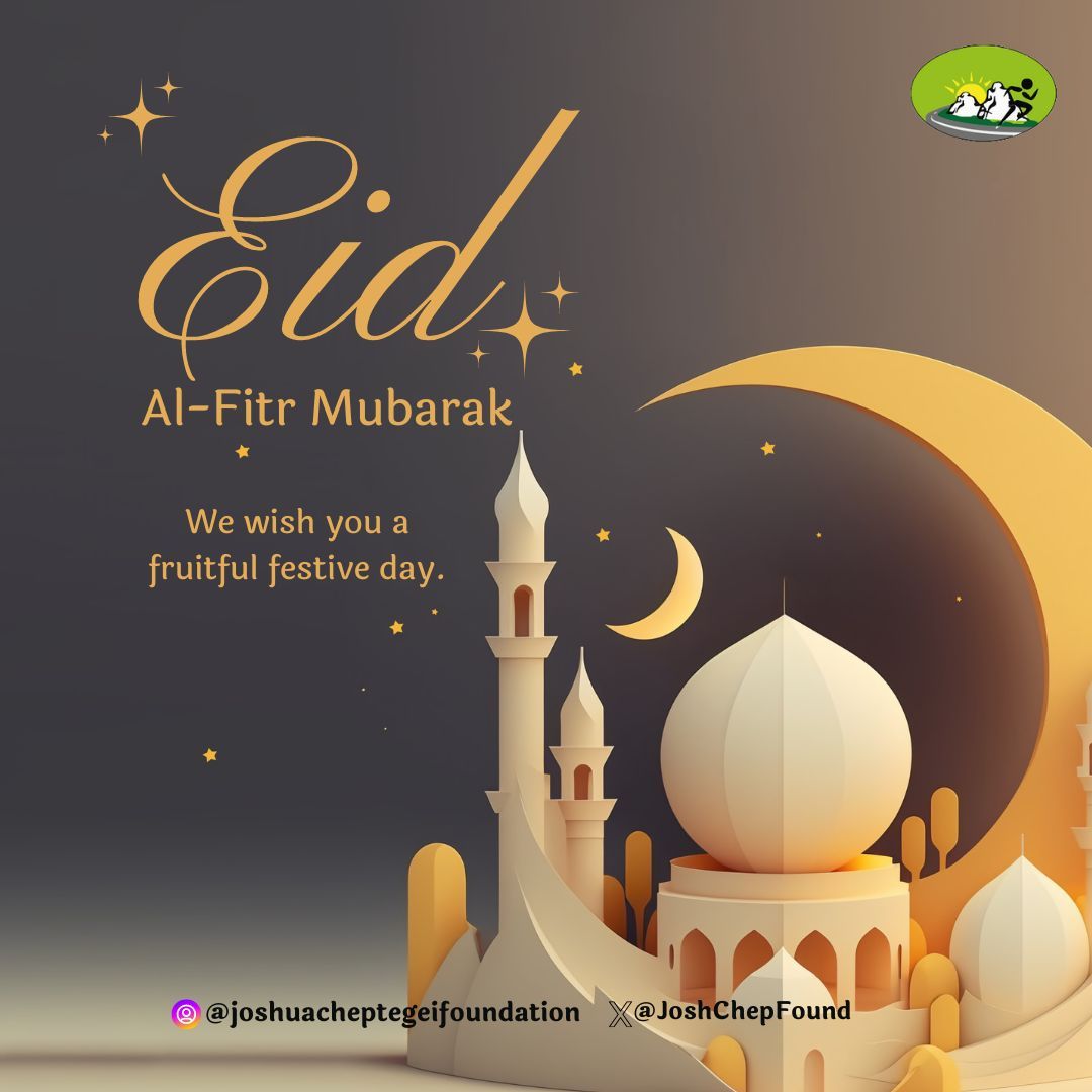 On this special day, we come together to celebrate the end of the Holy month of Ramadhan. Happy EID AL-FITR. #eidmubarak #JoshuaCheptegeiDevelopmentFoundation