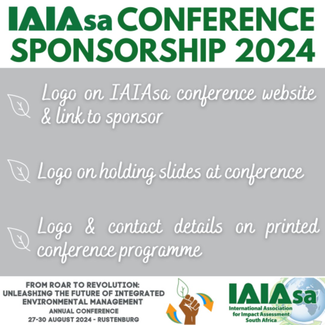 Increase your visibility at the 2024 IAIAsa Annual Conference! Become a silver conference sponsor for R50 000. For more information, check out the Sponsorship Prospectus via bit.ly/SponsorshipPro… 

#IAIAsaConference2024 #VivaLaRevolution #IAIAsa #AdaptAndThrive #IAIAsaSponsor