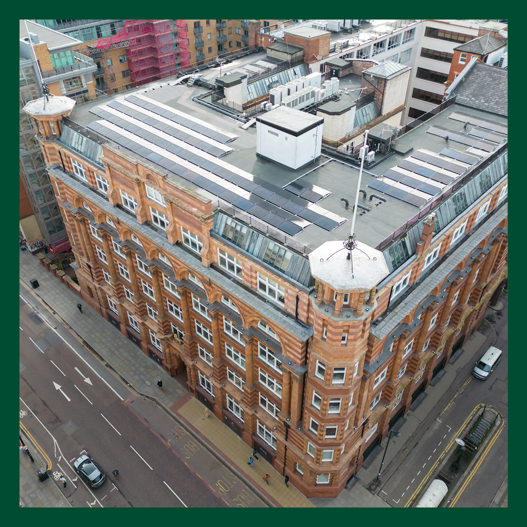 Sunlit Sustainability at #TheTootalBuildings ☀️

Our commitment to reaching net zero carbon is now stronger than ever with the installation of a powerful solar array on our roofs.

Interested in a #SustainableOffice in Manchester? please visit our website thetootalbuildings.co.uk
