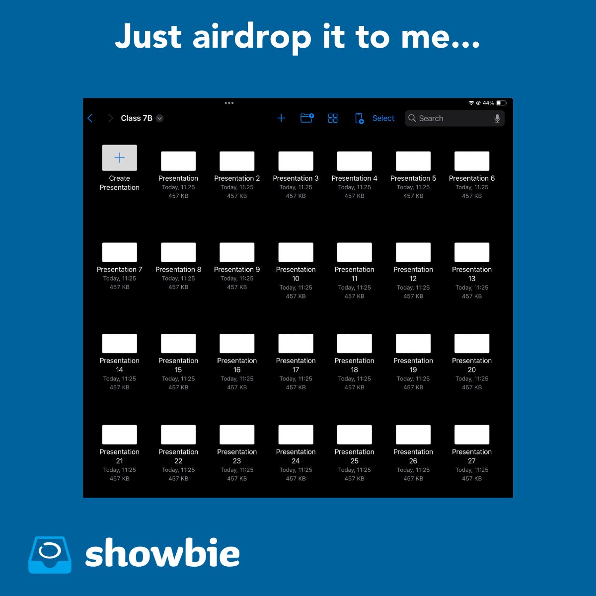 📁Need better organization for student work on iPad? Let Showbie help! Accept any file type, give personalized feedback, and make classroom management a breeze. 'Pop that work into Showbie for me...' 💙🚀