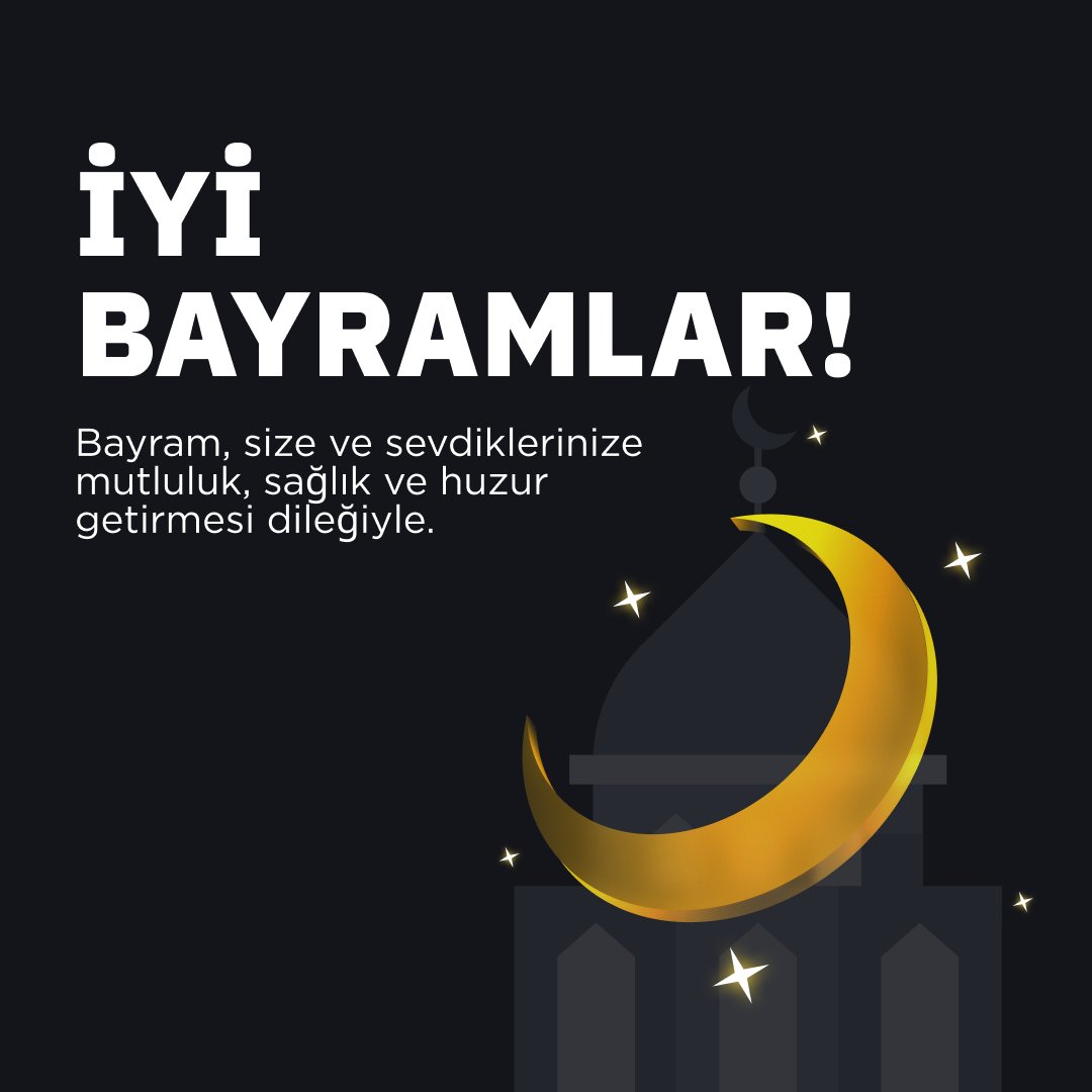 #Ramazan Bayramımız Mübarek Olsun!🌙 Bayram size ve sevdiklerinize mutluluk, sağlık ve huzur getirsin! 🤗