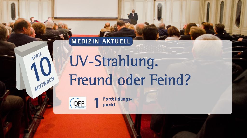 👉 Heute im Billrothhaus und online: Fortbildung 'UV-Strahlung. Freund oder Feind?' 🌤️ mit Univ.-Prof. Dr. Peter Heilig, Univ.-Prof. Dr. Georg Stingl und Univ.-Prof. Dr. Reinhart Jarisch. Melden Sie sich jetzt noch an, wir freuen uns auf Sie! buff.ly/3VRpCTj