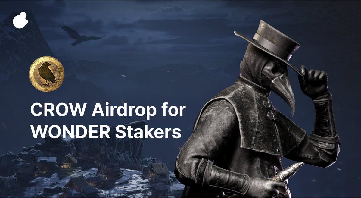 Exclusive #CROW token airdrop alert for WONDER Stakers & stWEMIX holders 🎉 Prepare to claim your CROW airdrop for #NightCrows! 📅 Apr. 11 Seize the thrill! Only on #WEMIX 🤩 wemix.com/communication/…
