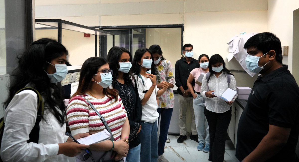 NImmunology's tweet photo. Students and faculty of the Amity Institute of Biotechnology (Manesar) @AmityGurgaon were on campus recently.

Here are some glimpses from their visits to various research facilities and interactions with the researchers👩‍🔬👨‍🔬

@DBTIndia #ScienceSetu #ScienceEngagement https://t.co/eHbZYAwtQG