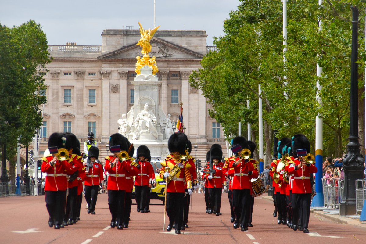 Changing the Guard at Buckingham Palace today is Nijmegen Company Grenadier Guards with musical support from the Band of the Irish Guards and the 1st Battalion Welsh Guards Corps of Drums. Picture by: Mark Leishman