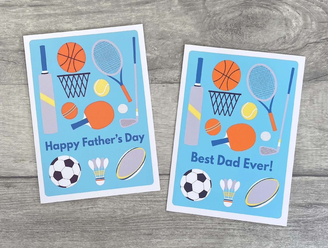 For the organised among you this sporty Father's Day card is now listed in my Etsy shop. You can personalise the message just for him! buff.ly/3VQU1B3 #Earlybiz #onlinecraft #UKMakers