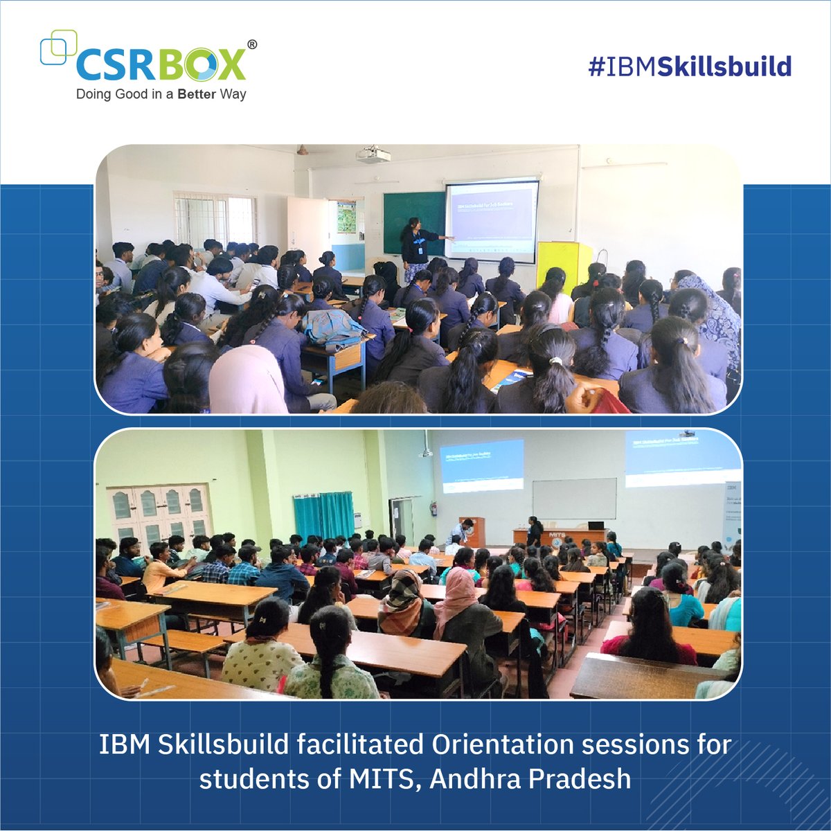 Empowering minds at Madanpalle Institute of Technology, Andhra Pradesh!  Excited to witness students embracing the IBMSkillbuild Orientation, seizing the opportunity to enhance their knowledge and skills. #IBMStories #TechInnovation #SkillsBuildSuccess #IBM_SkillsBuild