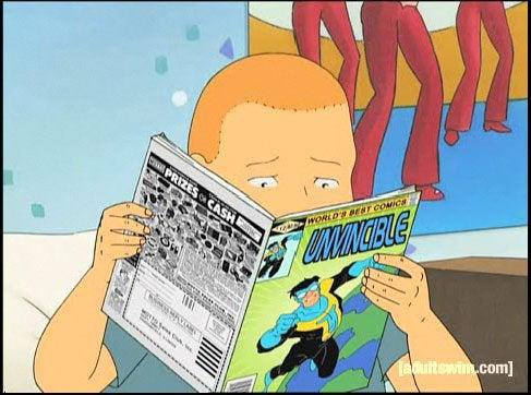 Bobby was reading #Invincible before it became a TV show #KingoftheHill #Invincible