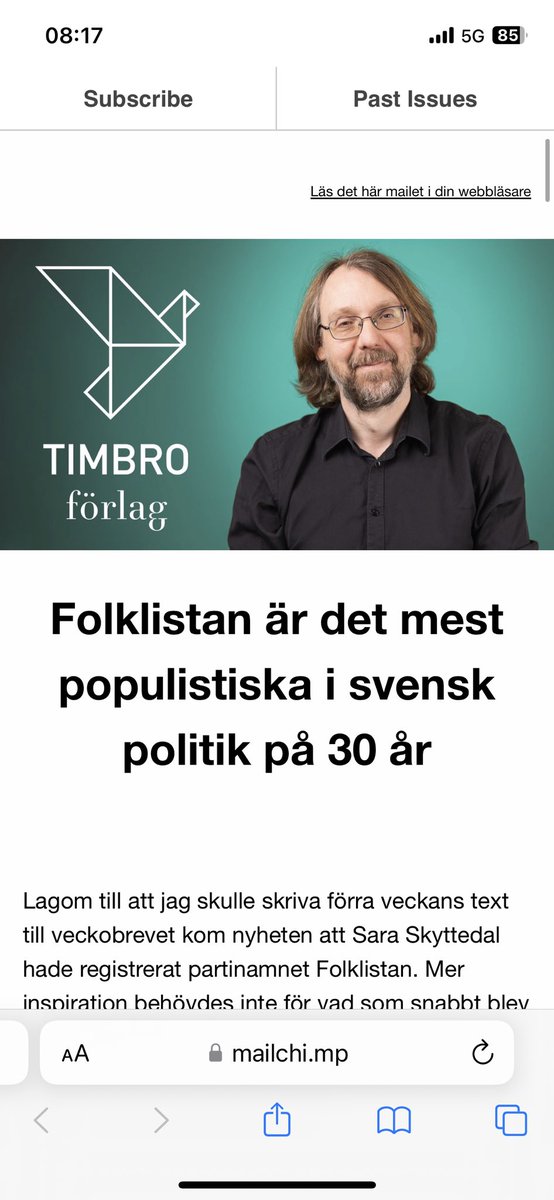 Det här kan vara det sista jag skriver om Folklistan. mailchi.mp/7d79f7268c22/n…