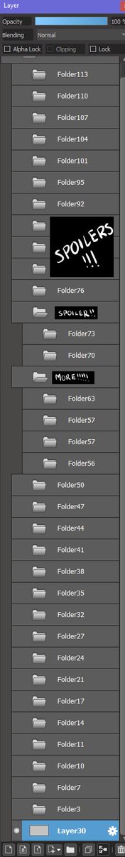 every single folder on the 2nd image is a comic panel for the new eden's reach update needless to say, we're not doing this kind of stuff again in a while