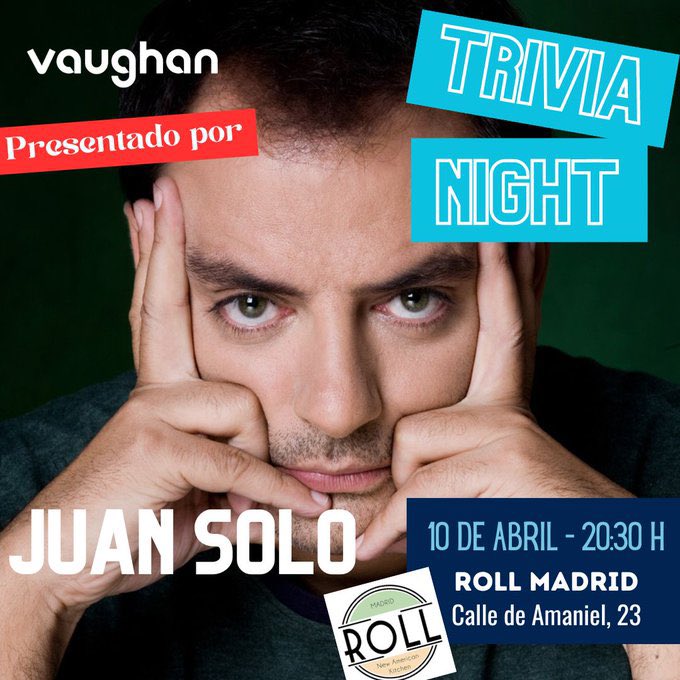 TODAY is the day!!! 20:30 h at @RollMadrid #trivianight @GrupoVaughan @imkylemillar