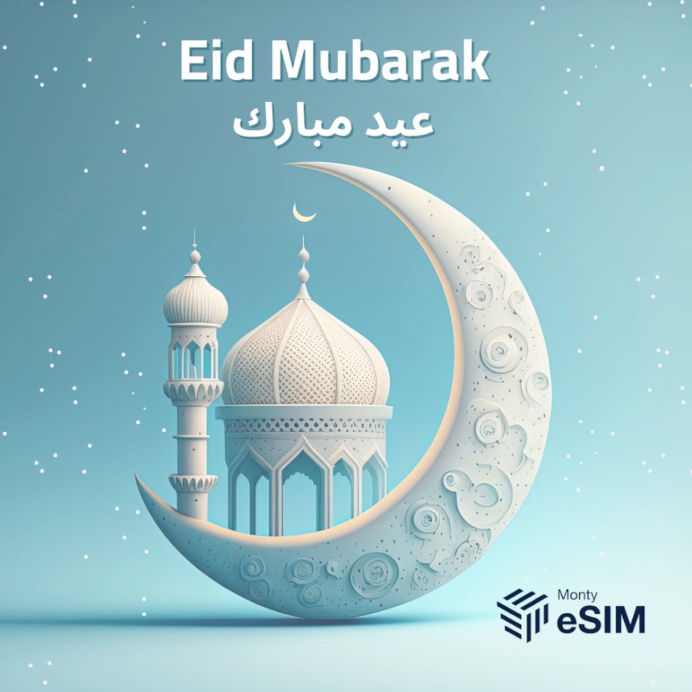 Eid Mubarak! Wishing you all a celebration filled with #blessings and #happiness🌟🌙
Stay connected with #MontyeSIM this Eid!📶

#eidmubarak #eid #eidalfitr #travel #vacation #eid2024 #eidcelebrations #Stayconnected