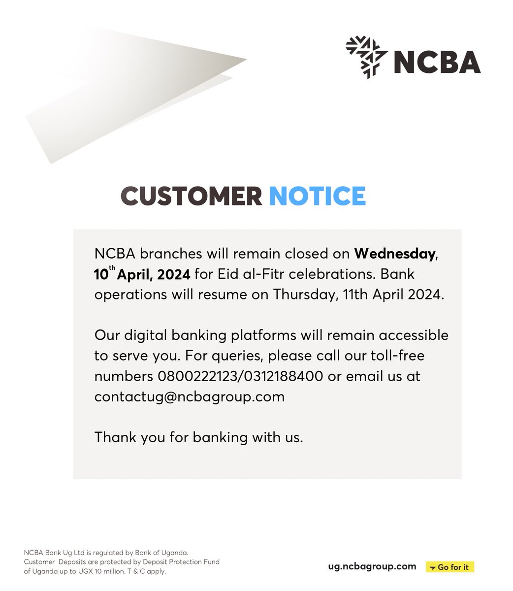 NCBA Bank Uganda (@NCBAUganda) on Twitter photo 2024-04-10 06:17:42