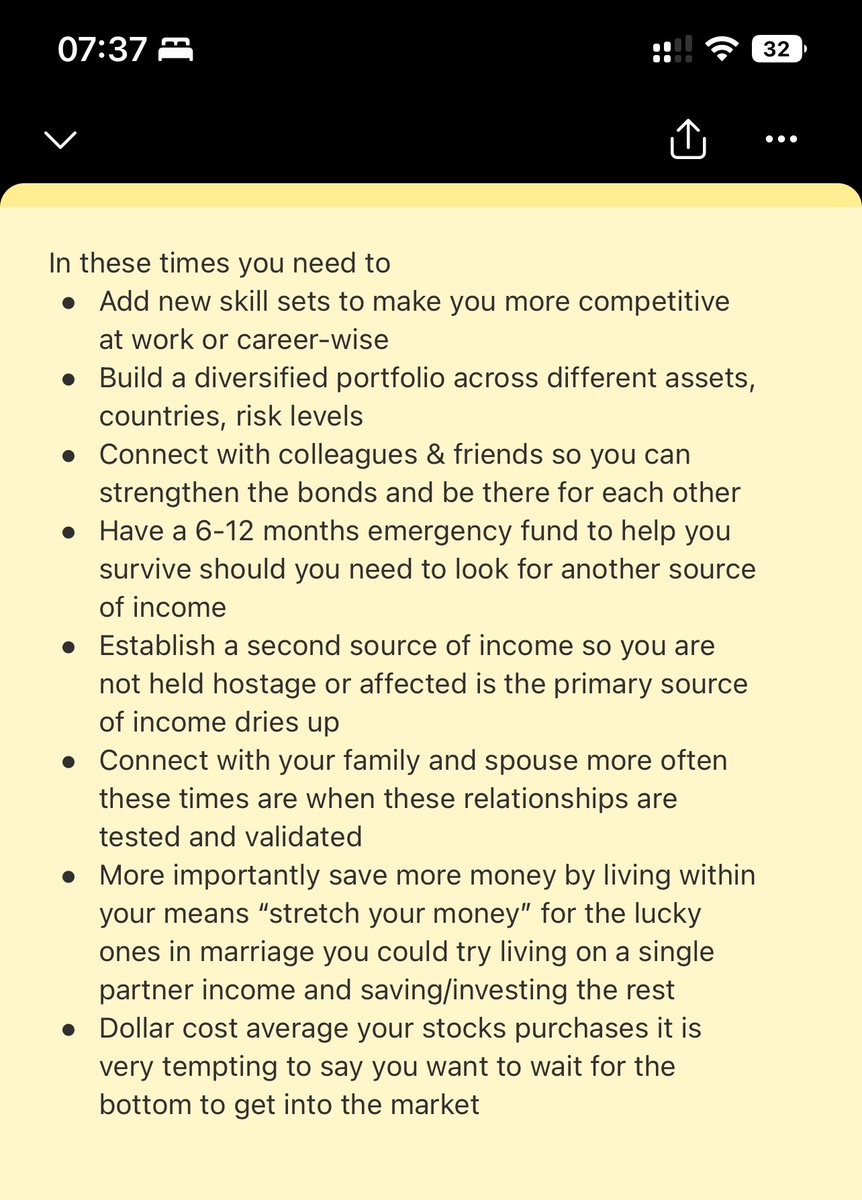 Morning, some of my notes are timeless advice, so I will be sharing some with the new followers as well as creating new notes If you are below 28 years old the best investment you can make is in yourself (Career and Personal Development) Please like & retweet for mass reach 🙏🏽