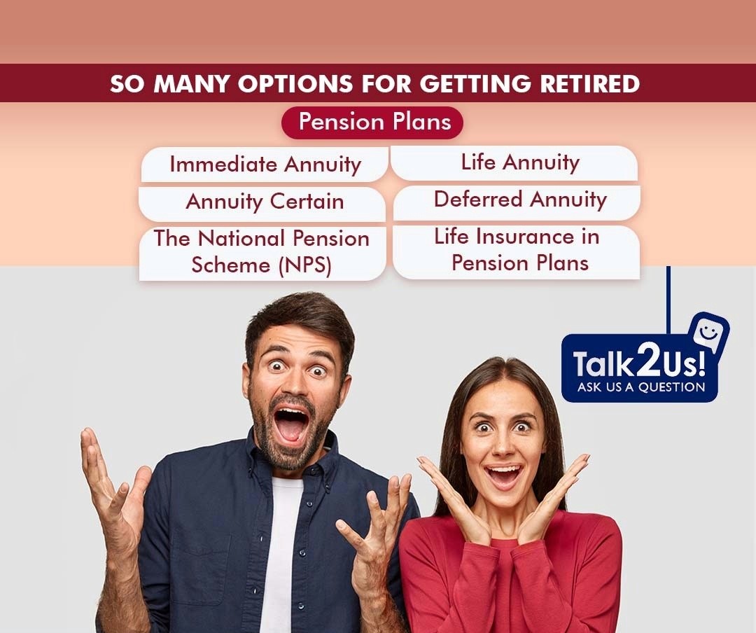 Exploring retirement pension plans? Consider immediate annuity, annuity certain, National Pension Scheme (NPS), life annuity, deferred annuity, and life insurance in pension plans for a secure retirement! #RetirementPlanning #finvestindia #investwithfinvest #financialadvisor