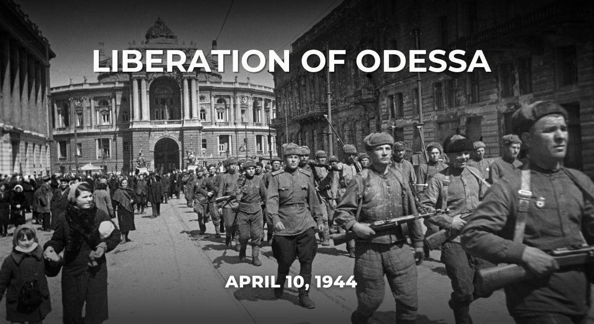 🗓 #OTD in 1944, 8️⃣0️⃣ years ago, the Red Army liberated Odessa from the Nazi invaders.

🕯 The occupation of the city lasted 907 days. Many locals fell victim to mass bloody massacres &amp; brutal executions by the Nazis.

t.me/MFARussia/19837

#Victory79
