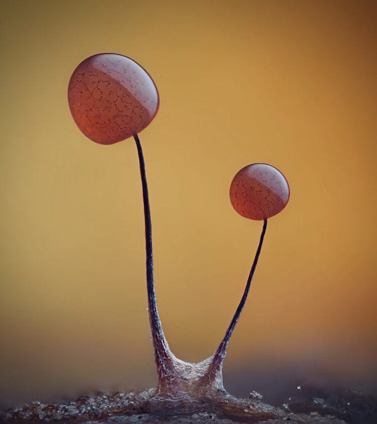 microscopic view of slime mold