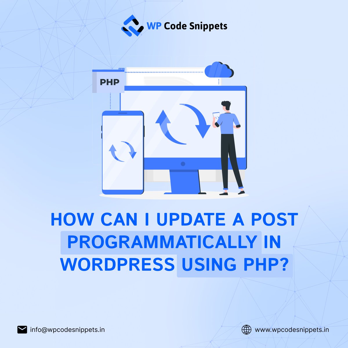 Wp_codesnippets's tweet image. Grab this quick Code snippet to effortlessly UPDATE your posts programmatically in Wordpress using PHP! 💻
Boost efficiency and control content effortlessly. Dive into the code and elevate your WordPress game today! 💻✨
Code: wpcodesnippets.in/how-can-i-upda…
#Wordpress #Code #snippets