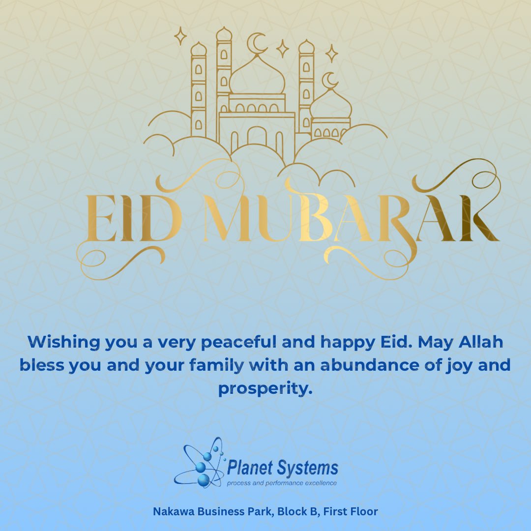 PlanetSystemsL's tweet photo. Happy Eid from all of us at Planet Systems #eid #EidAlFitr #Eidmubarak2024 https://t.co/tvV6abBnqN