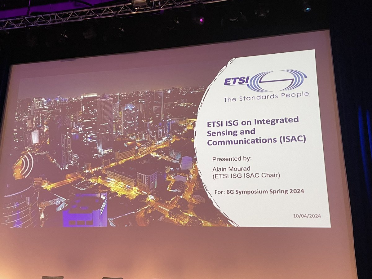 Now <a href="/alainmouradUK/">Alain Mourad</a> talking about standards on integrated sensing+comms for 6G