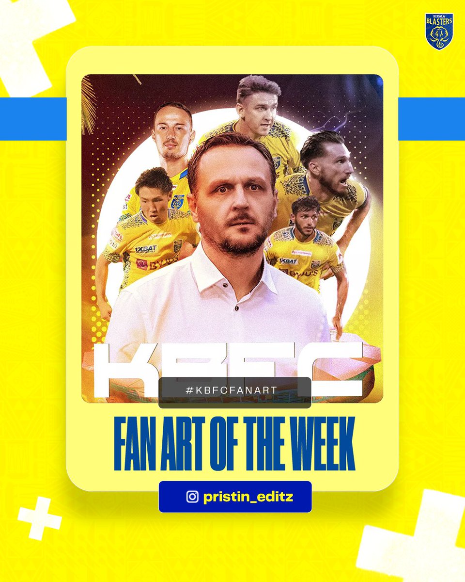 KeralaBlasters's tweet photo. United in passion, strength, and spirit! 🟡

Presenting our #KBFCFanArt for this week 🎨

#KBFC #KeralaBlasters https://t.co/WAqKalKJq8