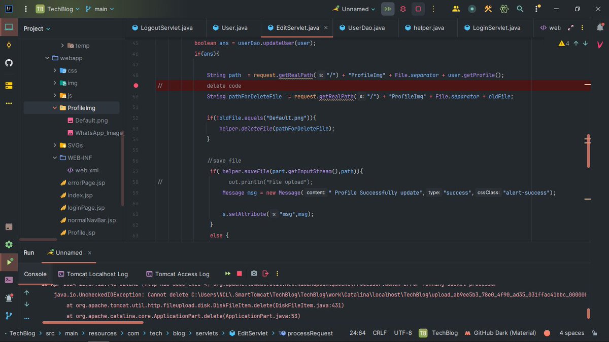 Lakshya7370's tweet image. Project's profile page is almost done, with options to edit details and change the profile picture. However, the design isn't great since I'm focusing more on #backend work. If you're interested in practicing a #JavaServlet project too, please have a look at the comments.