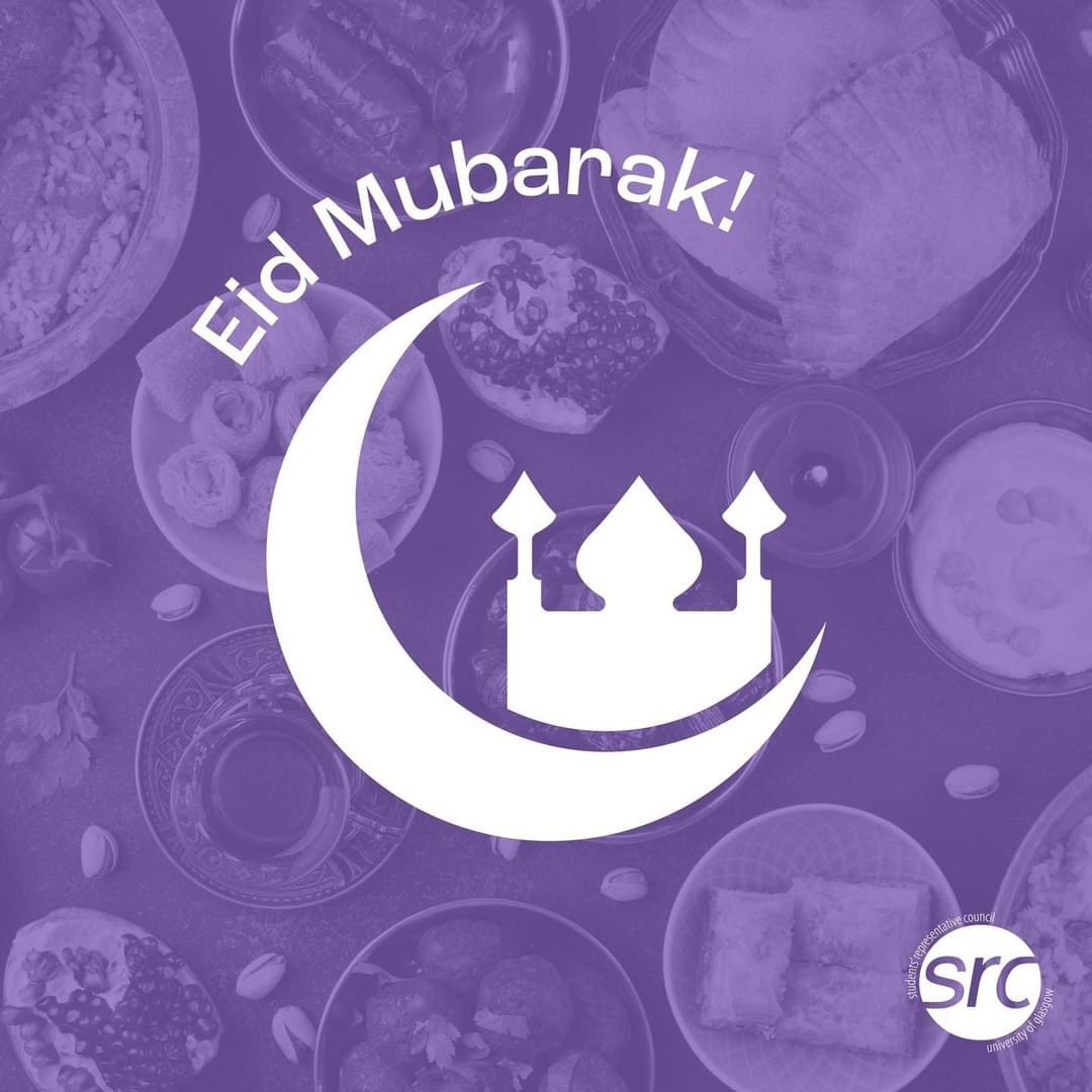 Eid Mubarak from GUSRC to all students and staff at @uofglasgow who are celebrating Eid Al Fitr 🌙 #eidmubarak