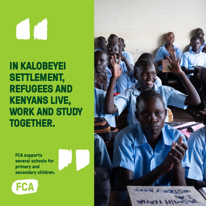 🇰🇪 Thanks to @UNHCR_Kenya funding, we operate schools in Kalobeyei , helping #refugees integrate, while also making sure local children access #qualityeducation. Read more about our work: kirkonulkomaanapu.fi/en/latest-news… ➡️ Follow @FCA_Kenya for more updates.