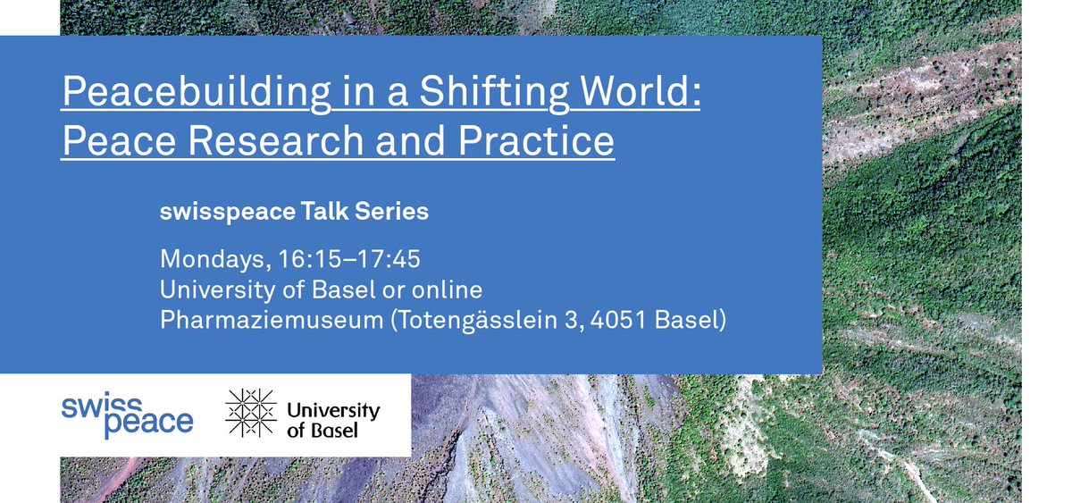 📢swisspeace Talk Series📢: Join us next Monday (16:15-17:45) online or in Basel for a discussion on 'Political Stability in Post-Insurgent States: Legacies of Rebel Governance in Eritrea and South Sudan' with Toon Dirkx & @msantschi!🔍Register here: ow.ly/OOmL50QIfUX