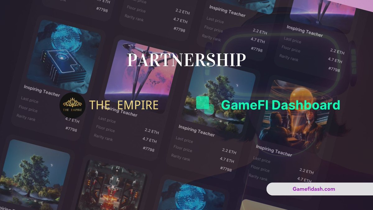 🔥The  Empire ×  GameFiDash Partnership Announcement!

#giveaway (10$ × 3)
Follow and @Gamefidash  &  @Simonkff 
Like, retweet, and tag three friends.