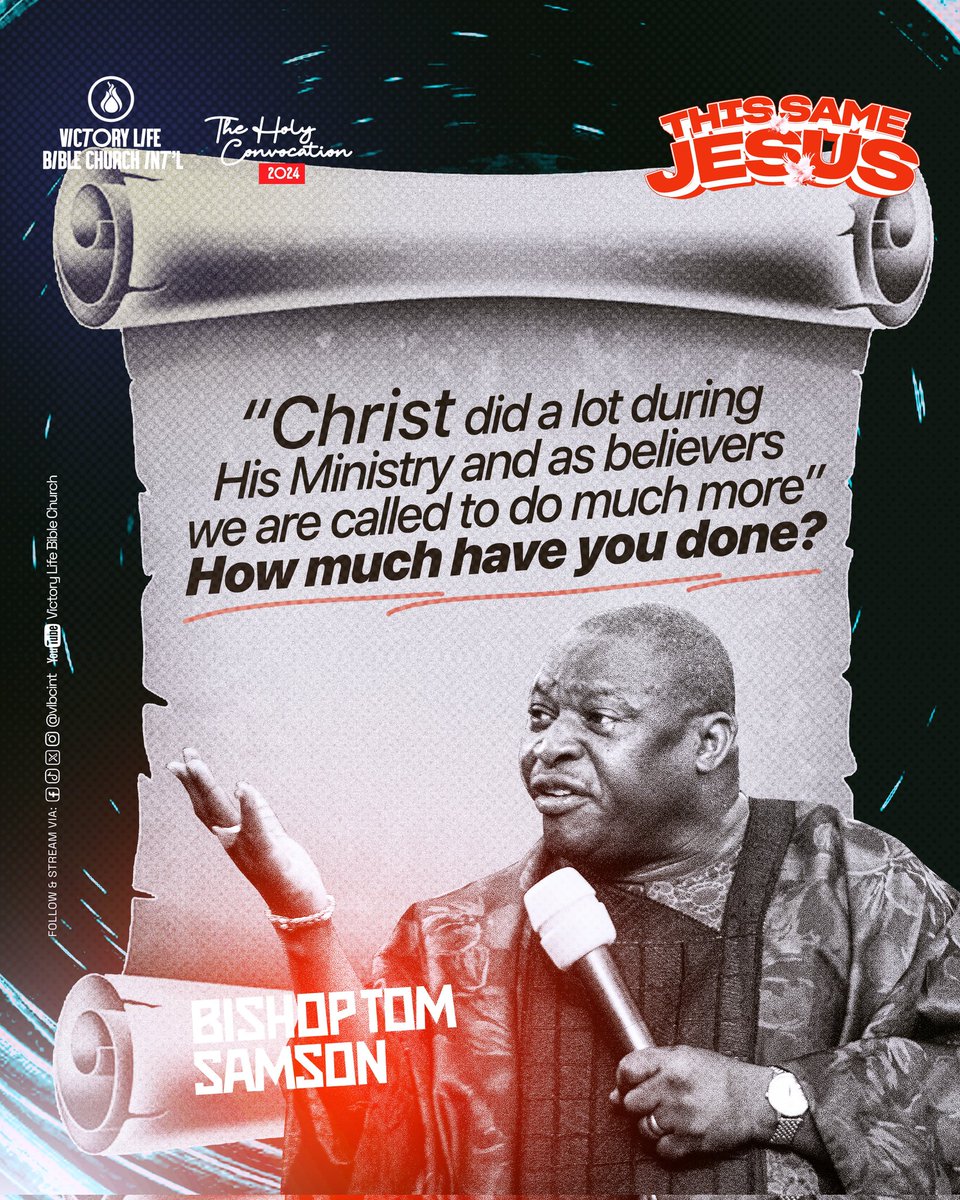 VLBCint's tweet photo. God has deposited gifts into you and he expects that as he has given unto you, you should do much more than he did.
How much have you done and how much are you doing?
#vlbc
#vlbcint
#holyconvocation2024
#thissamejesus https://t.co/oDt1kFpTCP