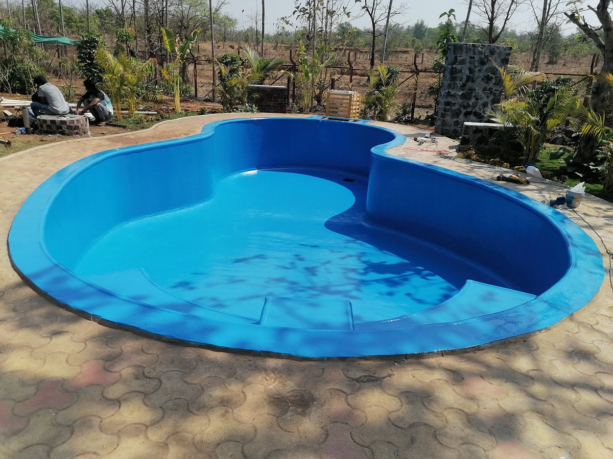 Finished Waterproofing Of Swimming Pool 🔥❤️ 

How is it looking?
