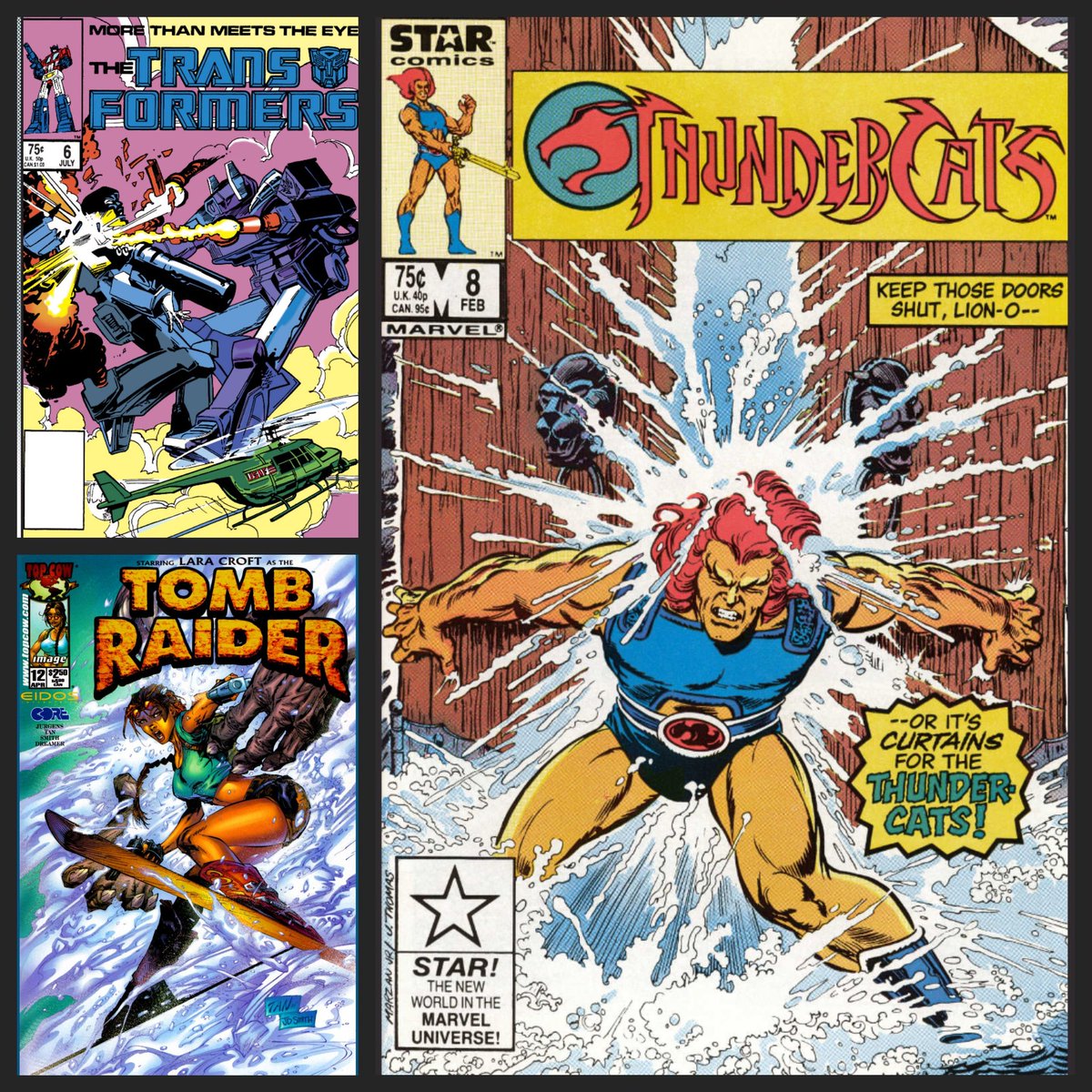 A bit of late night comic reading 😊 
#tombraider #transformers #Thundercats #reading #comic #comicbooks #comics #marvel #dc #dccomics #classiccomics #retro #retrocomics #readingcomics #80scomics