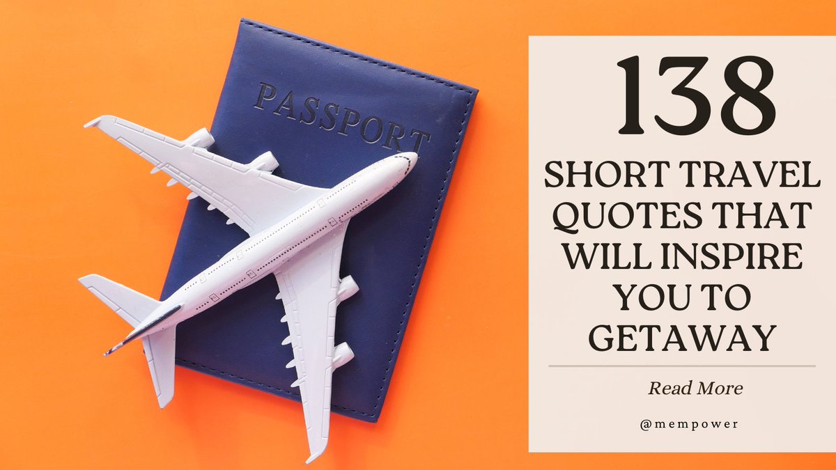 138 Short Travel Quotes That Will Inspire You To Getaway
#shortquotes #quotesdaily #travelquotes #inspirationalquotes #travelquotes
#wanderlustquotes
#traveldaily
#travelphotography
#travelstories
#traveltheworld

Read More: rb.gy/wza2hx