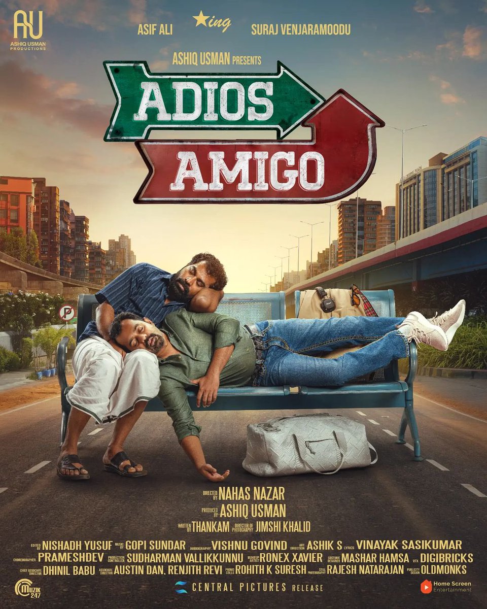 First look poster of ADIOS AMIGO released!!

@AsifAliOnline @AashiqUsman @nahasnasar 

#adiosamigo #malayalammovie #cinema