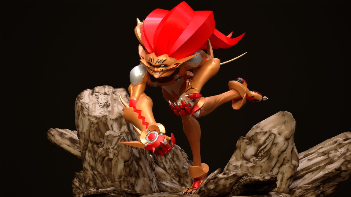 TJLawInOrbit's tweet photo. Finally did some decent renders of this. Kazuma From the anime "S-cry-ed". Its a kinda cheesy anime, but I always thought Kazuma's design was cool. Now ill just chill and leisurely set this up for 3d print #zbrush #3d #3dprint #Scryed #zbrush https://t.co/NJpFIo1eHO