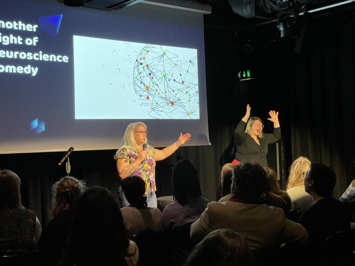 Thank you to everyone who came to Another Night of Neuroscience Comedy at @bloomstheatre last night - to @abigoliah, the fantastic MC - to the brilliant performers including @WillEaves and @katerowley0 and the BSL interpreters Cal and Naomi. Watch this space for the next gig!