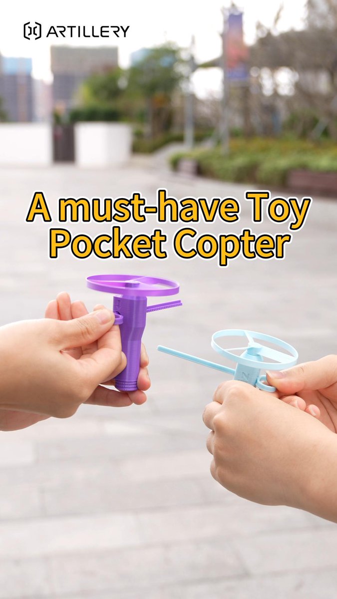 3DArtillery's tweet photo. Guess how far can this pocket copter fly?🫣

Printer: #sidewinderx4plus 
STL: https://t.co/YxJfPlLCTe

Grab the same 3D printer: https://t.co/ZuYHfRaZCr

#3dprinting #artillery3d #toy #fun #funtoy #3dprinted https://t.co/xley4rodLd