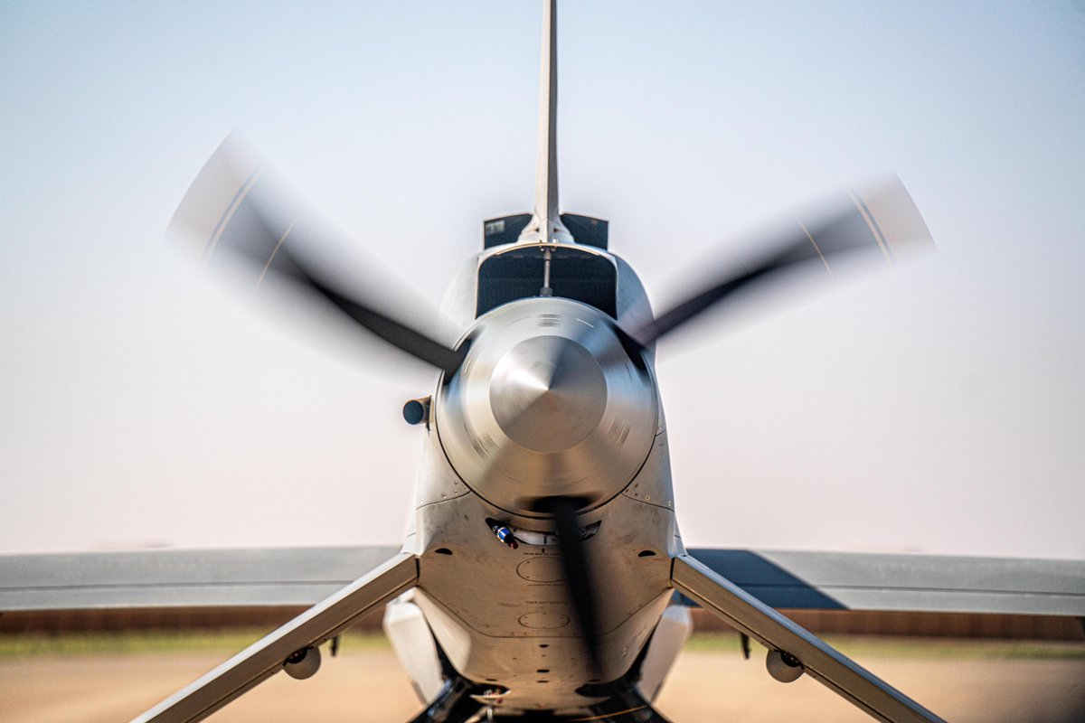 Unmanned power. 

 An Unmanned Aircraft System (UAS) from Company D 82nd Combat Aviation Brigade, 82nd Airborne Division prepares for flight operations. These aircraft can help provide ground forces with vital information about enemy forces and battle areas.