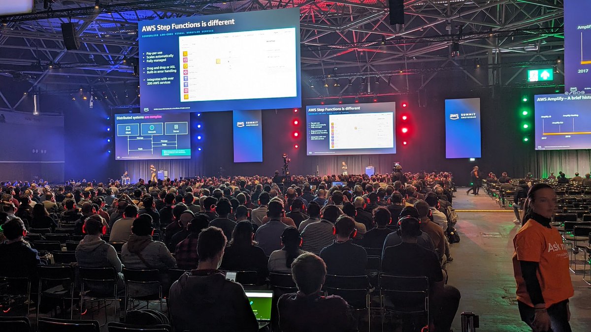 Huge crowds (full seats) for Serverless and event driven architecture at Amsterdam Summit ♥️ Thanks for all that watched my talk, next stop San Francisco 🤘