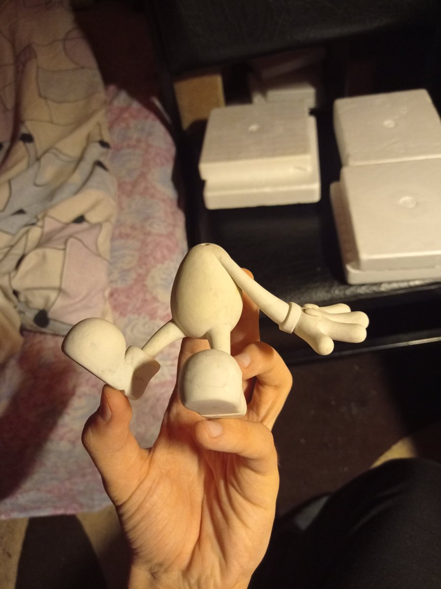 I decided to make a little Bendy out of clay #Bendy_and_the_Ink_Machine #InkDemon #Bendy