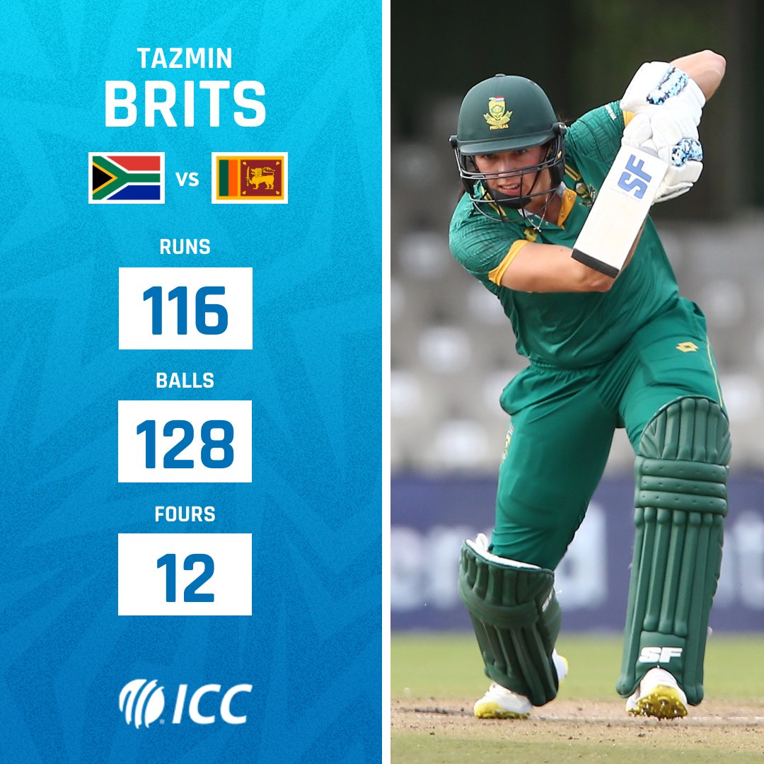 The first #SAvSL ODI may have been washed out, but not before a storming century from Tazmin Brits 👊