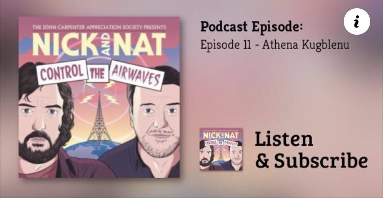 In episode 11 (the last in the present series) of Control the Airwaves @athenakugblenu joins @TheNickHelm and @natmetcalfe in the clubhouse treehouse to pick her perfect night of TV. Produced by @producer_nat and the JC3000. Tell your friends. pod.fo/e/22f81e