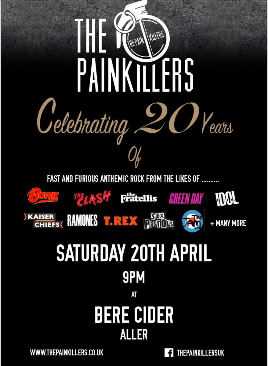 🎤LIVE MUSIC FROM THE PAINKILLERS - SATURDAY 20TH WITH FOOD AVAILABLE FROM FANCY FISH AND CHIPS
#WhereItsTo #fancyfishandchips #smallbusinessuk #Somerset #somersetbar #somersetfarmshop #traditionalcider #livemusic #ThePainkillers