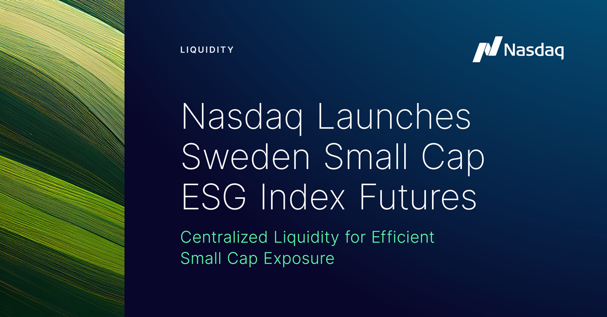 ⚡ Today, @Nasdaq launched futures on the OMX Sweden Small Cap 30 ESG Responsible Index™, making it possible for investors to simplify their investment strategies and efficiently gain exposure to the Swedish small cap market. ➡️ Learn more: spr.ly/6013we91c