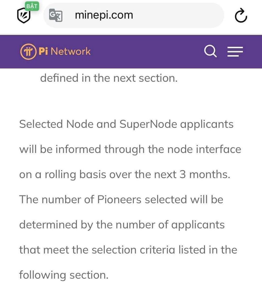 PCT có thông báo chọn Node & Super node 3 tháng tới ! Thời khắc mạng Pi Open đang đến rất gần, sự thịnh vượng cho những ai nắm giữ tiền Pi trong tay