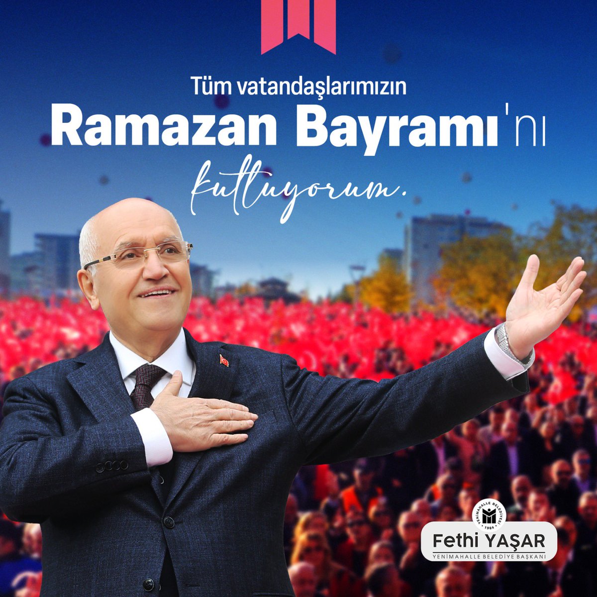 Tüm vatandaşlarımızın Ramazan Bayramı‘nı kutluyor; sağlık, huzur ve mutluluk dolu nice bayramlara erişmeyi temenni ediyorum. #RamazanBayramı