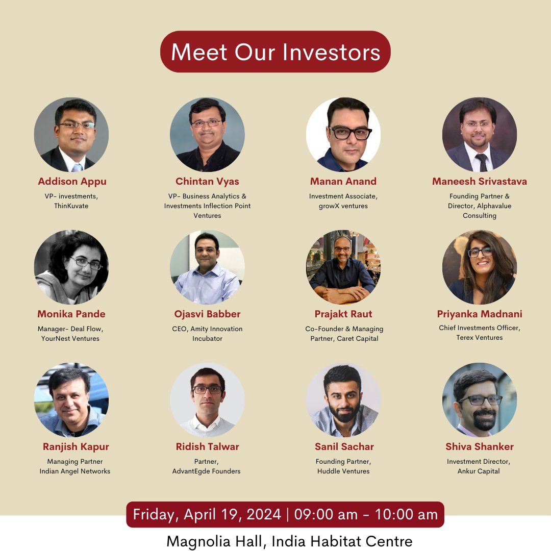 TiEDelhi's tweet photo. Grab your spot!
Join Chai aur Cheques session and connect with Delhi-NCR's most sought-after investors. Forge connections, seek mentorship and seize the opportunity for funding.

19 April '24 | 09:00 am | India Habitat Centre
Sign up now: https://t.co/T5Grm9HBbh

#TiEDelhiNCR https://t.co/ZkcjPvRxG9