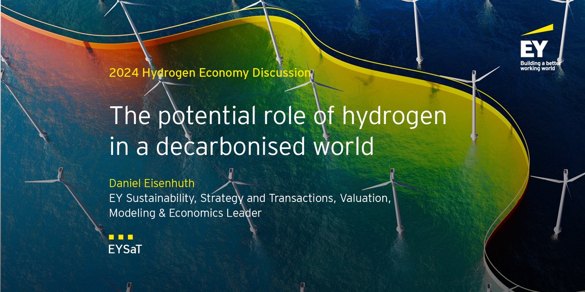 EY is sponsoring the Hydrogen Economy Discussion, where Daniel Eisenhuth, the leader of EY’s Sustainability, SaT, Valuation, Modeling & Economics will discuss the potential role of hydrogen in a decarbonised world. Find out in Daniel's address on 11/04/2024. #HydrogenEconomy