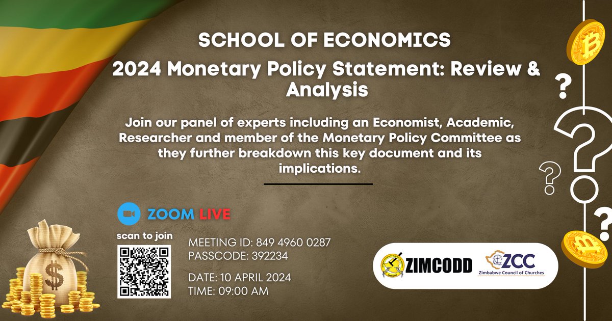 Join our conversation on the Monetary Policy and recently introduced ZiG currency now. us02web.zoom.us/j/84949600287?…